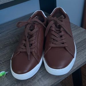 Size 8 1/2 brown and white Calvin Klein sneakers